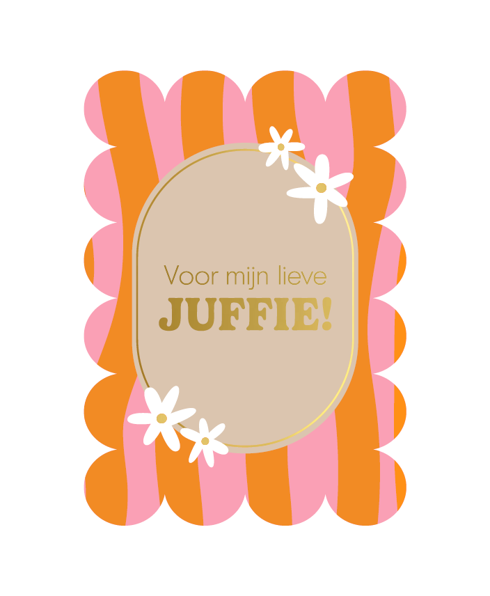 Wenskaart - voor mijn lieve juffie