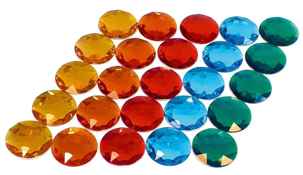 Bauspiel Grote Glitterstenen – 25 stuks