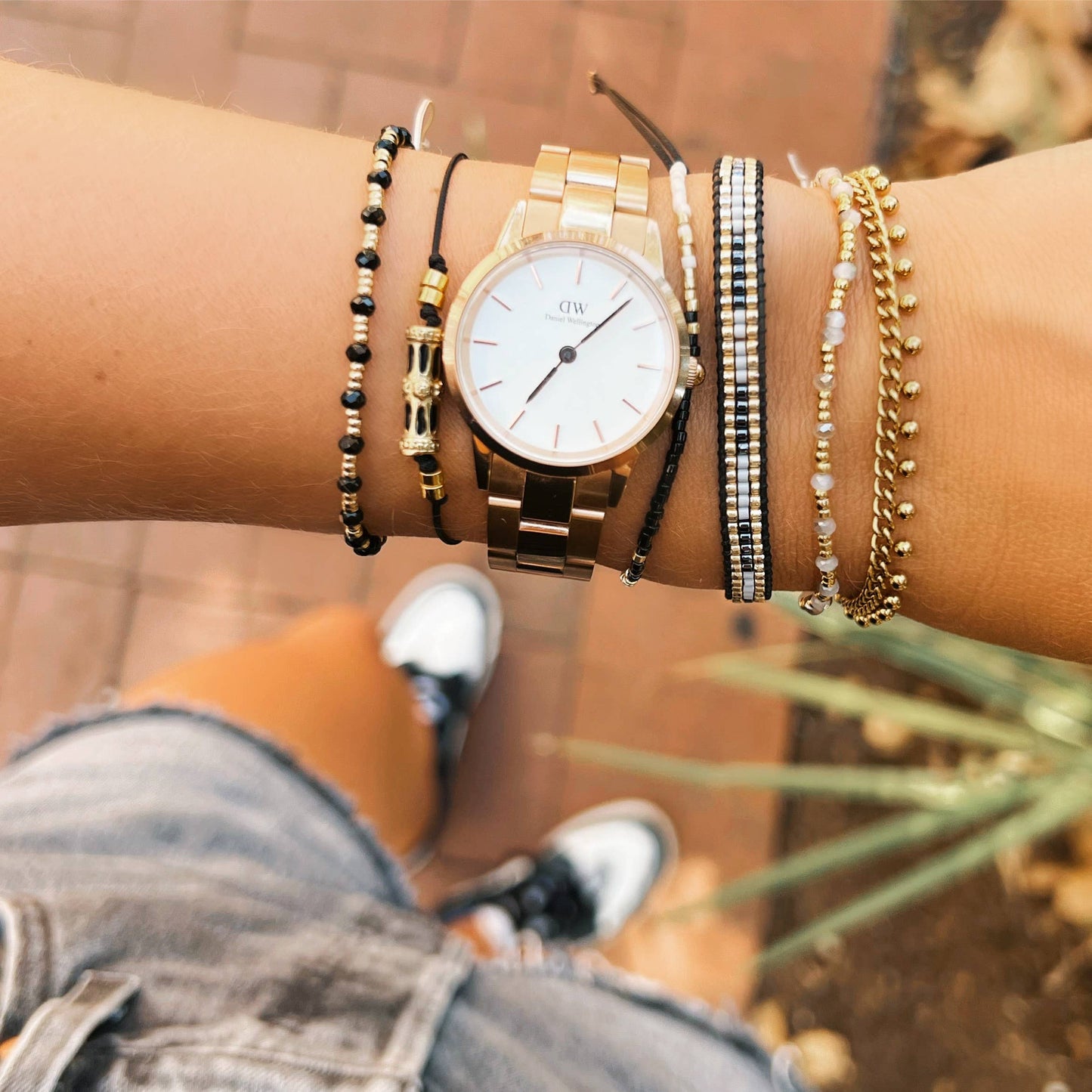 Stalen kralenarmband „Small” - goud