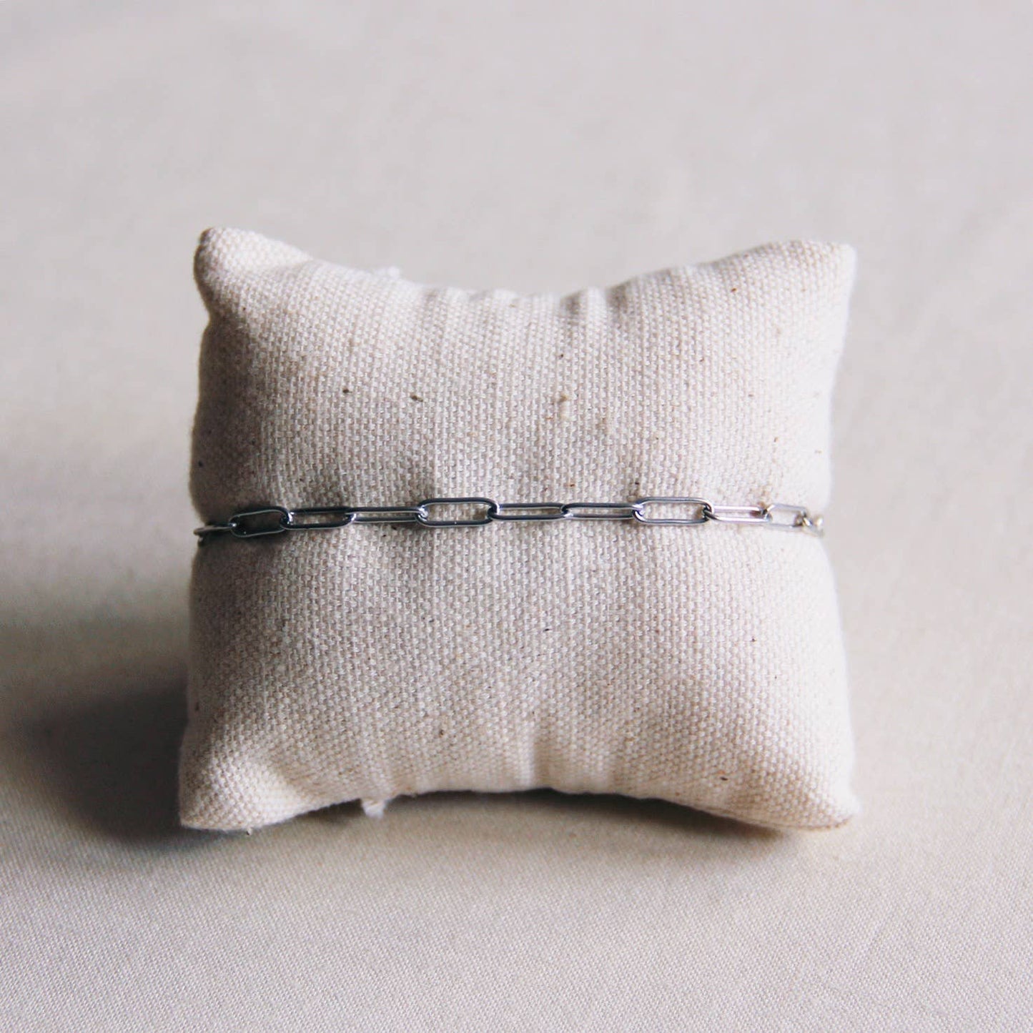 Armband met D-ketting van roestvrij staal - Sliver