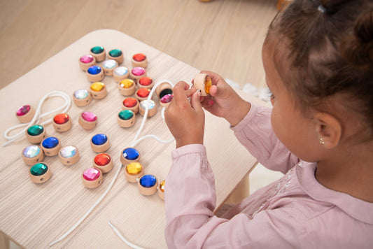 Tickit® Houten Rijg Juwelen – 36 Stuks | Creatief & Educatief Speelgoed