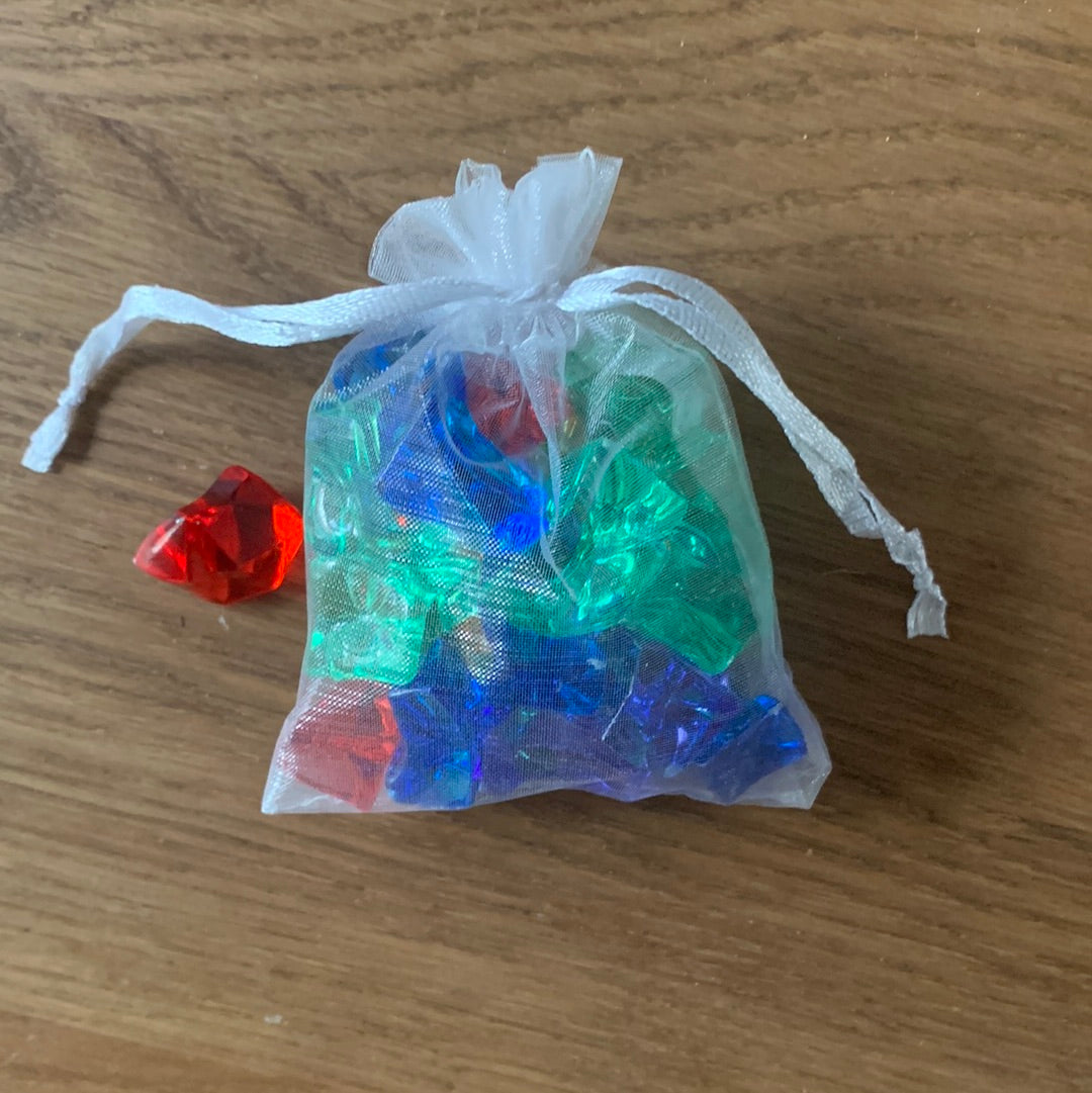 Diamantjes groot in zakje