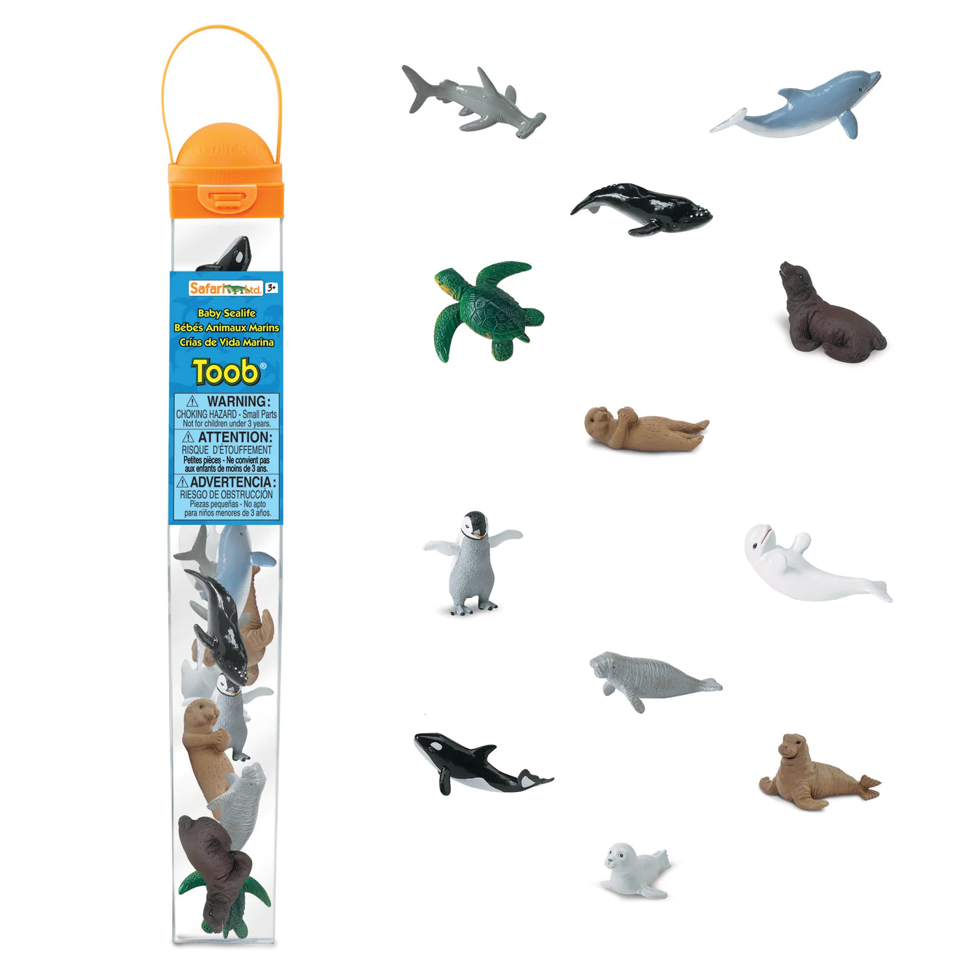 Toob met baby zeedieren