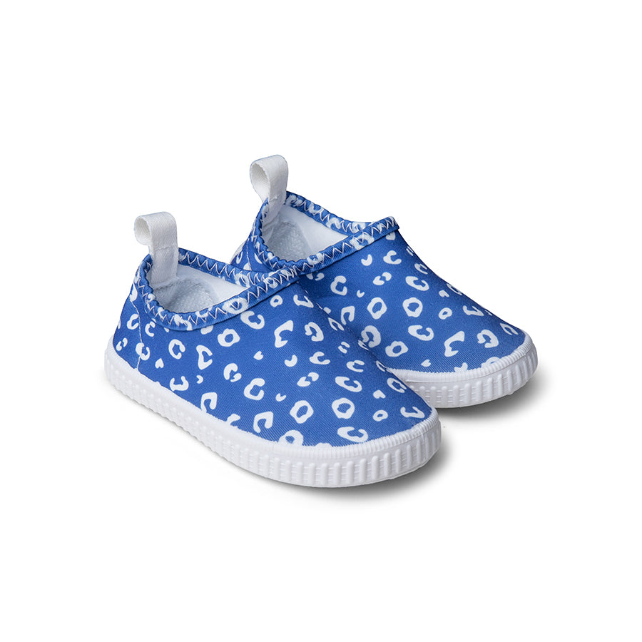 Waterschoentjes Blauw Panterprint - Maat 19-33