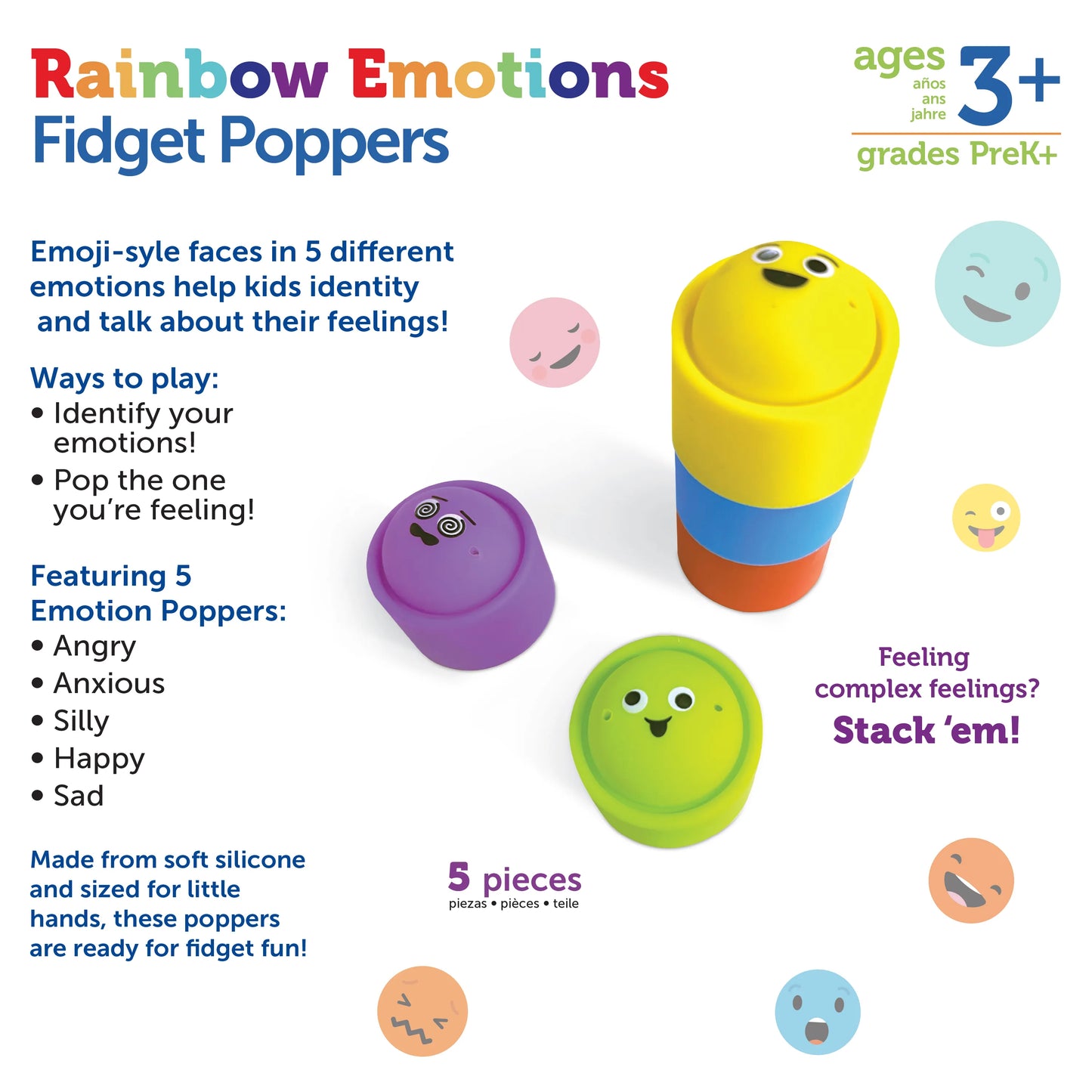 Regenboog Fidget emotie poppers