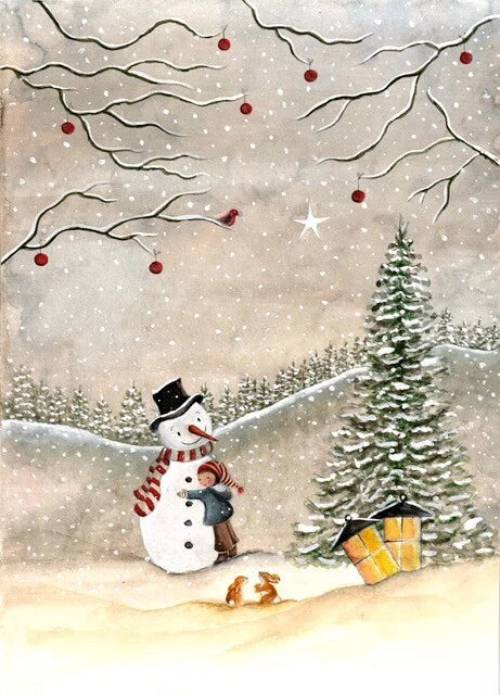 Snowman | Bijdehansje ansichtkaart