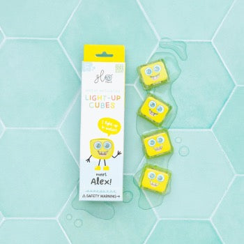 Glo Pals Light Up cubes |Geel - 4 stuks