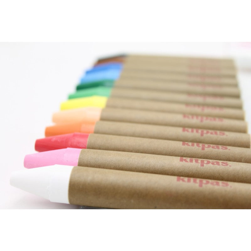 Kitpas Medium Rijstwax Krijt | 12 stuks