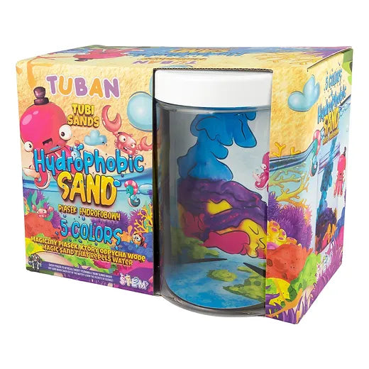 Tuban Hydrofobe Zandset - Waterafstotend Zand voor Boeiende Experimenten - 5 Kleuren - 200g