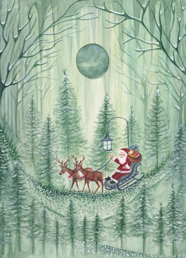 Santa | Bijdehansje ansichtkaart