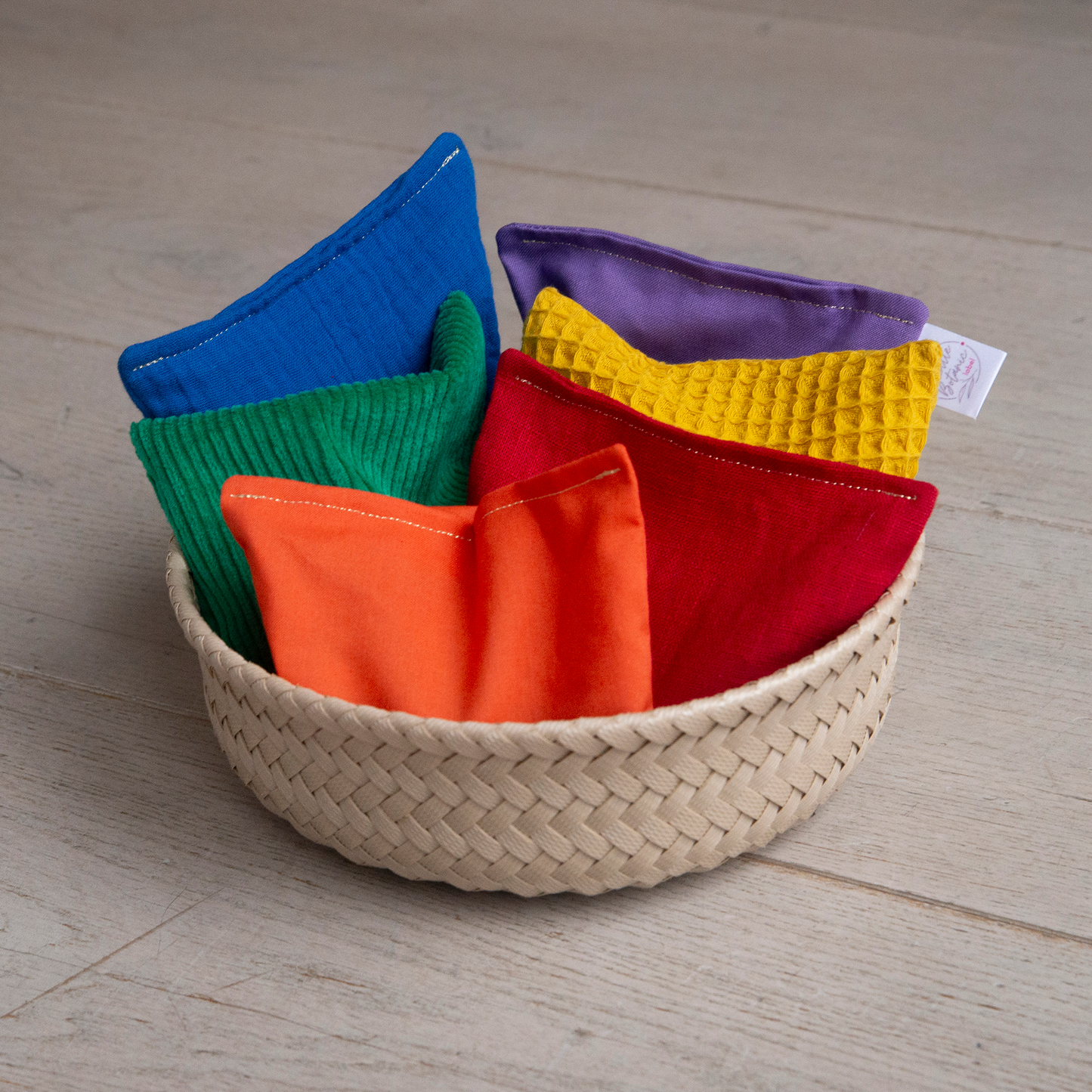 Sensorische pittenzakjes - Regenboog - 6 stuks