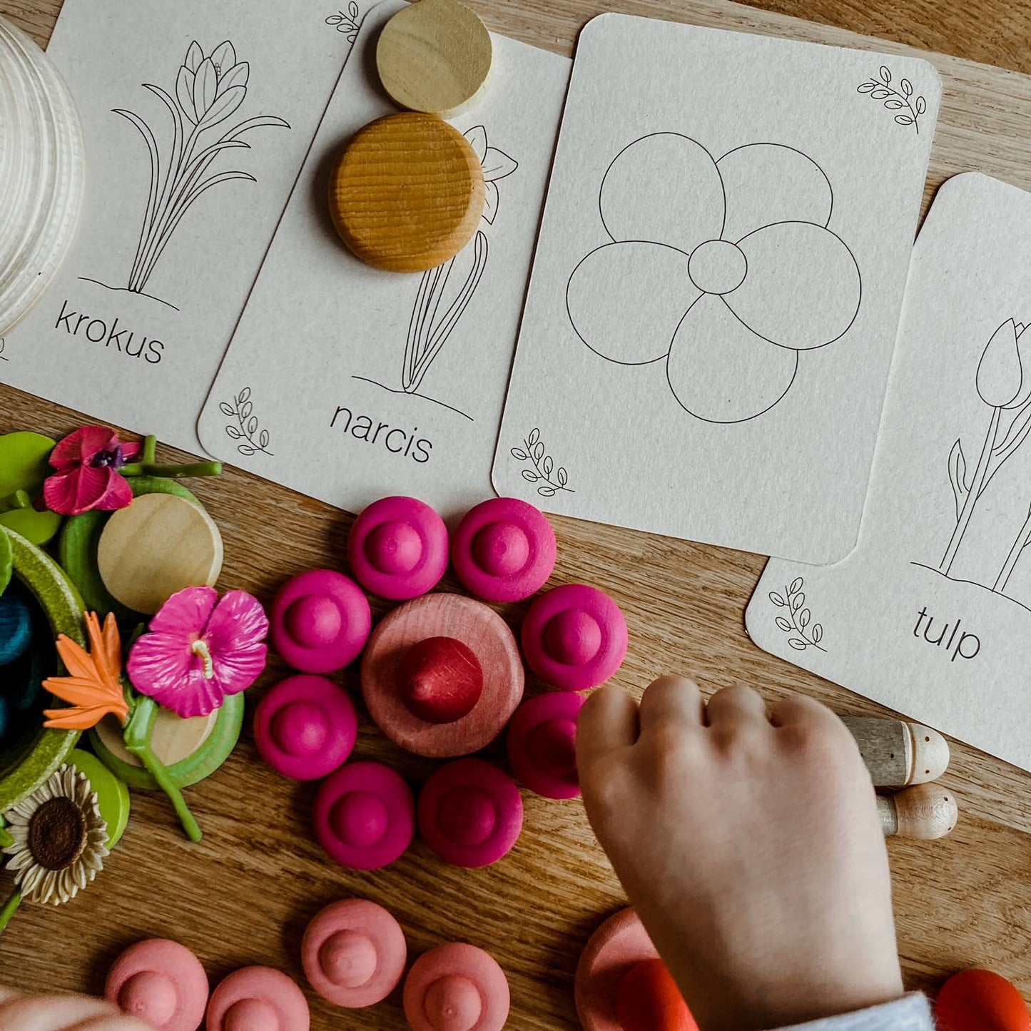 Lente flashcards - Educatief speelgoed - seizoenstafel
