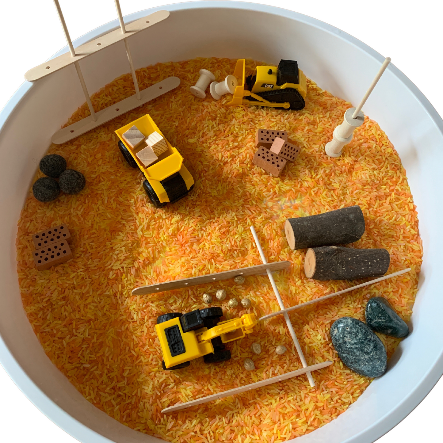 Kliederspel bouwplaats thema speelbox