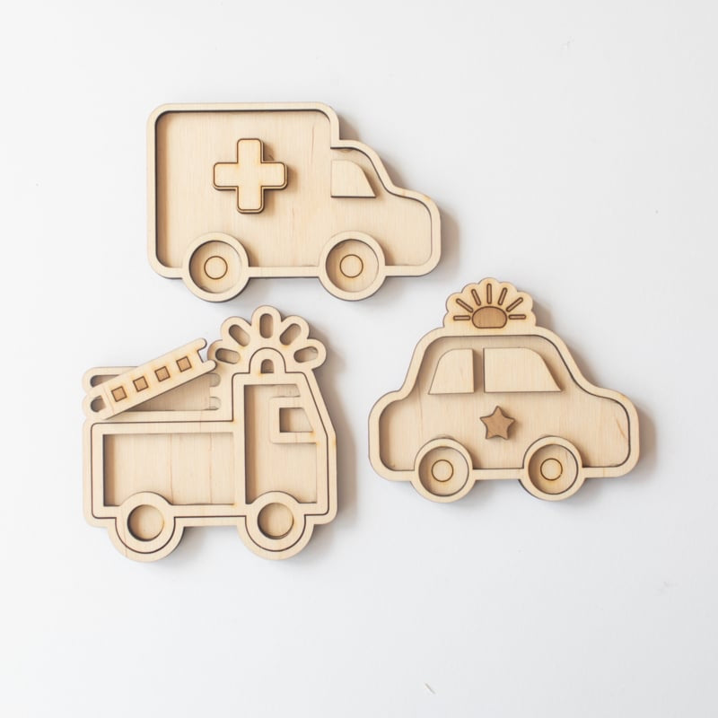 Vulvormen miniset - Hulpvoertuigen