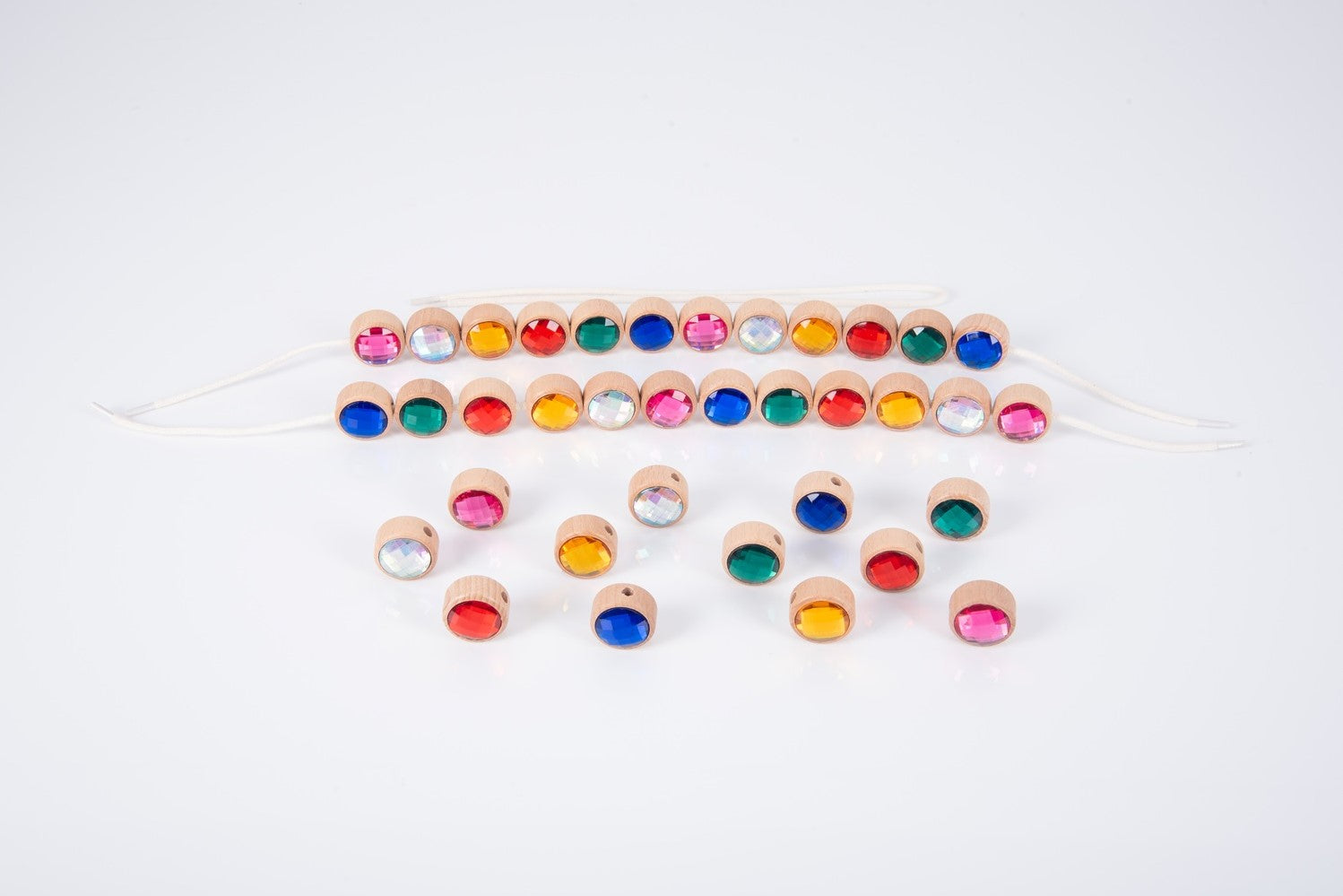 Tickit® Houten Rijg Juwelen – 36 Stuks | Creatief & Educatief Speelgoed