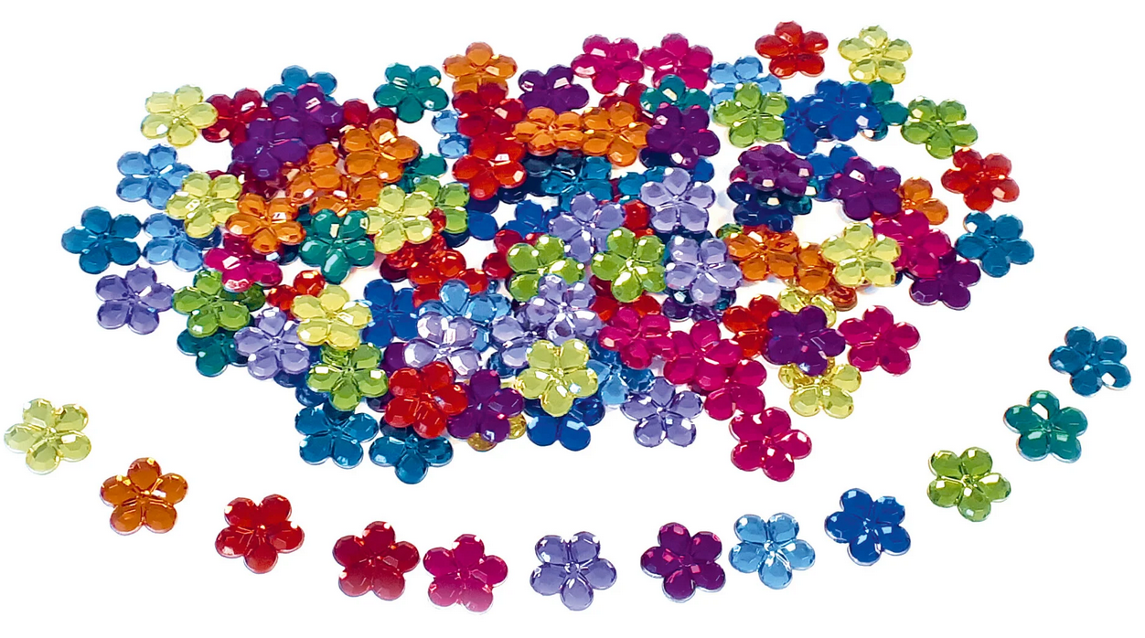 Bauspiel Glinsterstenen Bloemen – 120 stuks