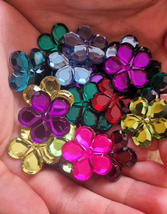 Bauspiel Glinsterstenen Bloemen - per stuk