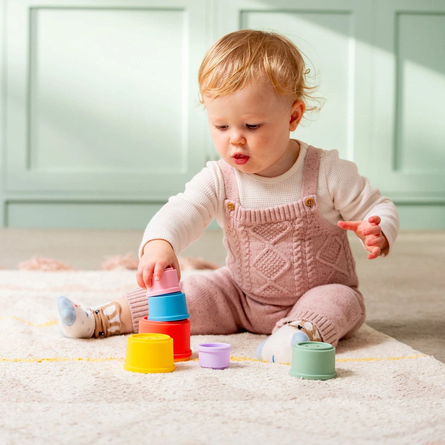 Tickit - Silisoft Ronde Stapelbekers (Regenboog) - Pk7