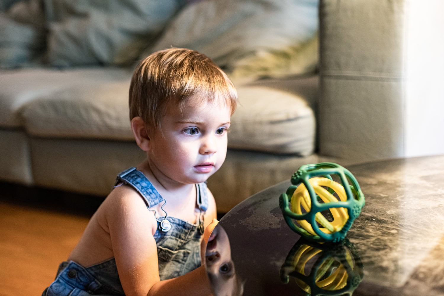 Little L – Set van 2 sensorische ballen – Groen en Geel