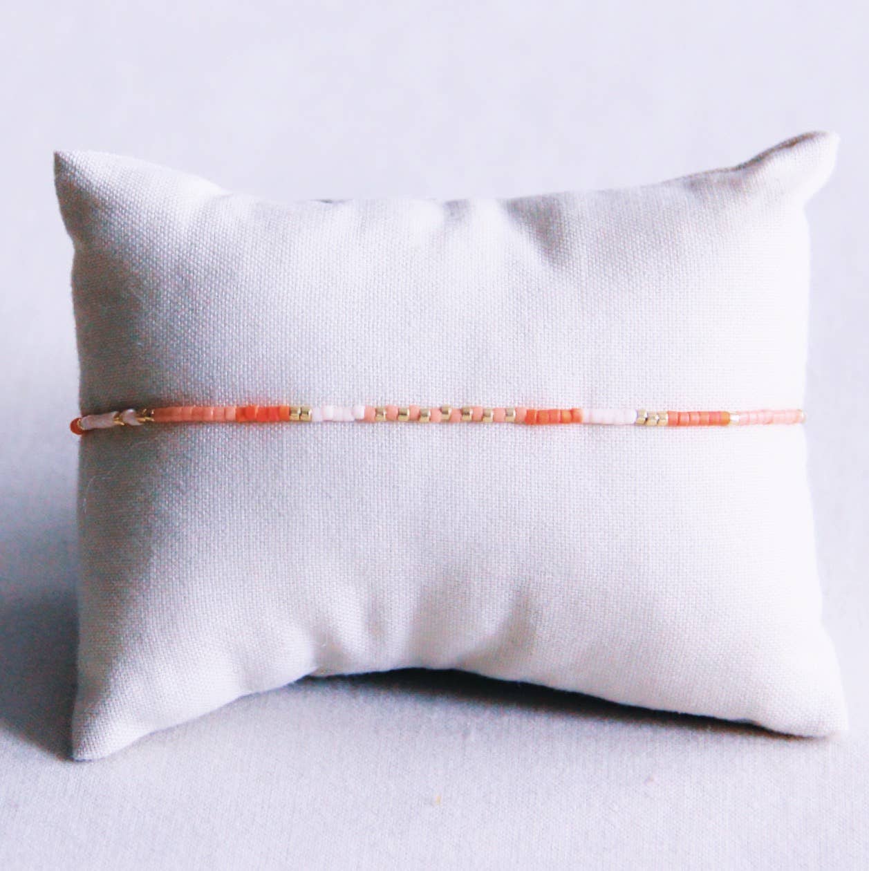 Miyuki armband nude/oranje/zalmkleurig