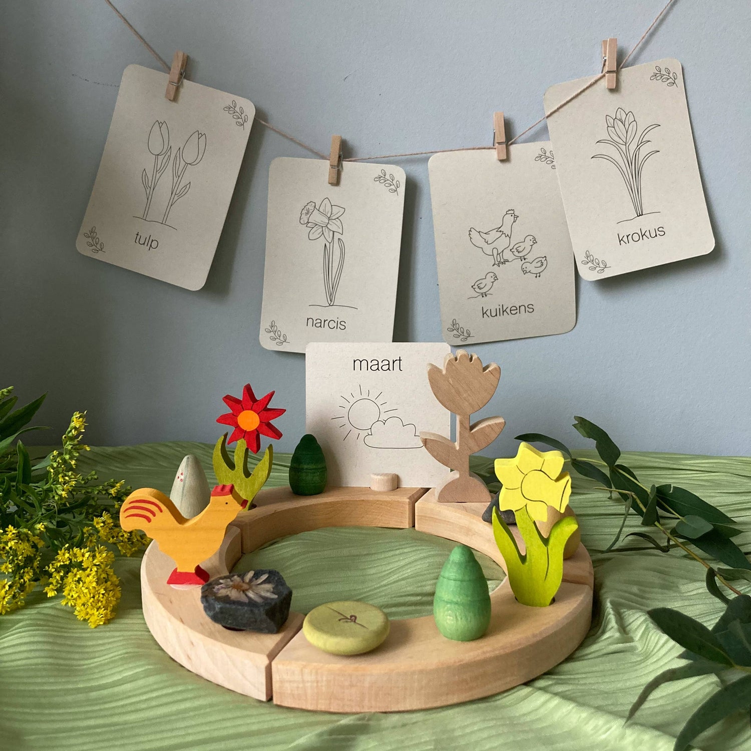 Lente flashcards - Educatief speelgoed - seizoenstafel