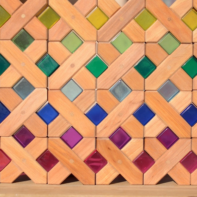 Bauspiel X blokken met cubes