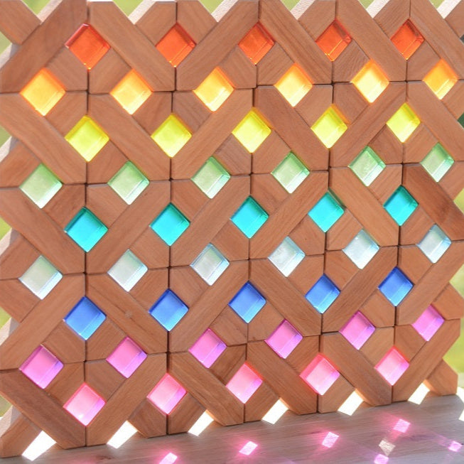 Bauspiel X blokken met cubes