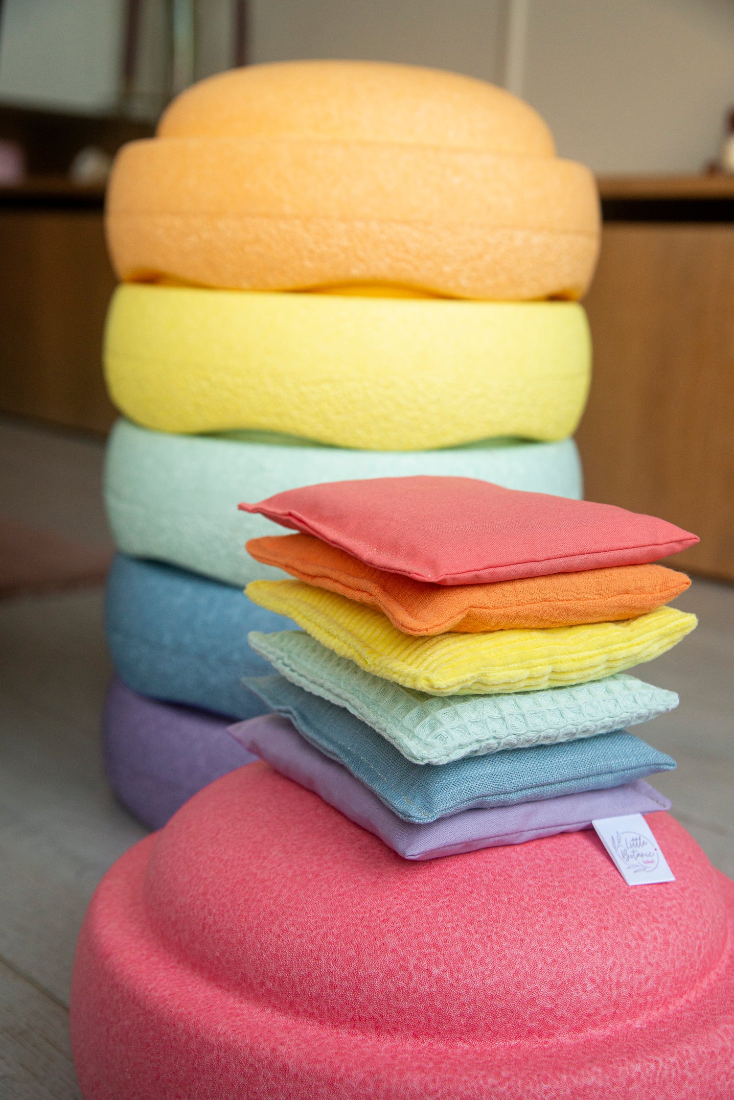 Sensorische pittenzakjes - Pastel - 6 stuks