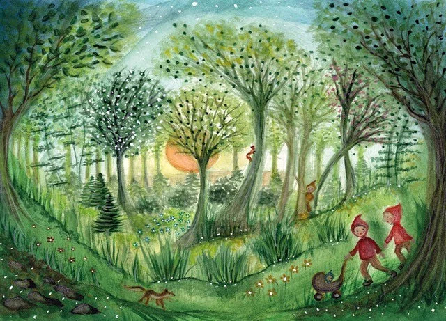 Forest | Bijdehansje ansichtkaart