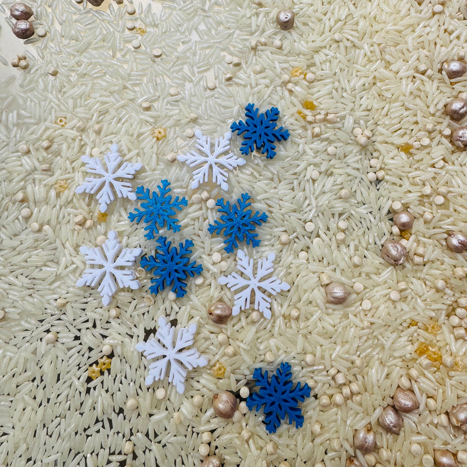 Sneeuwvlokjes Set – Winterse Loose Parts van PLA (10 stuks)