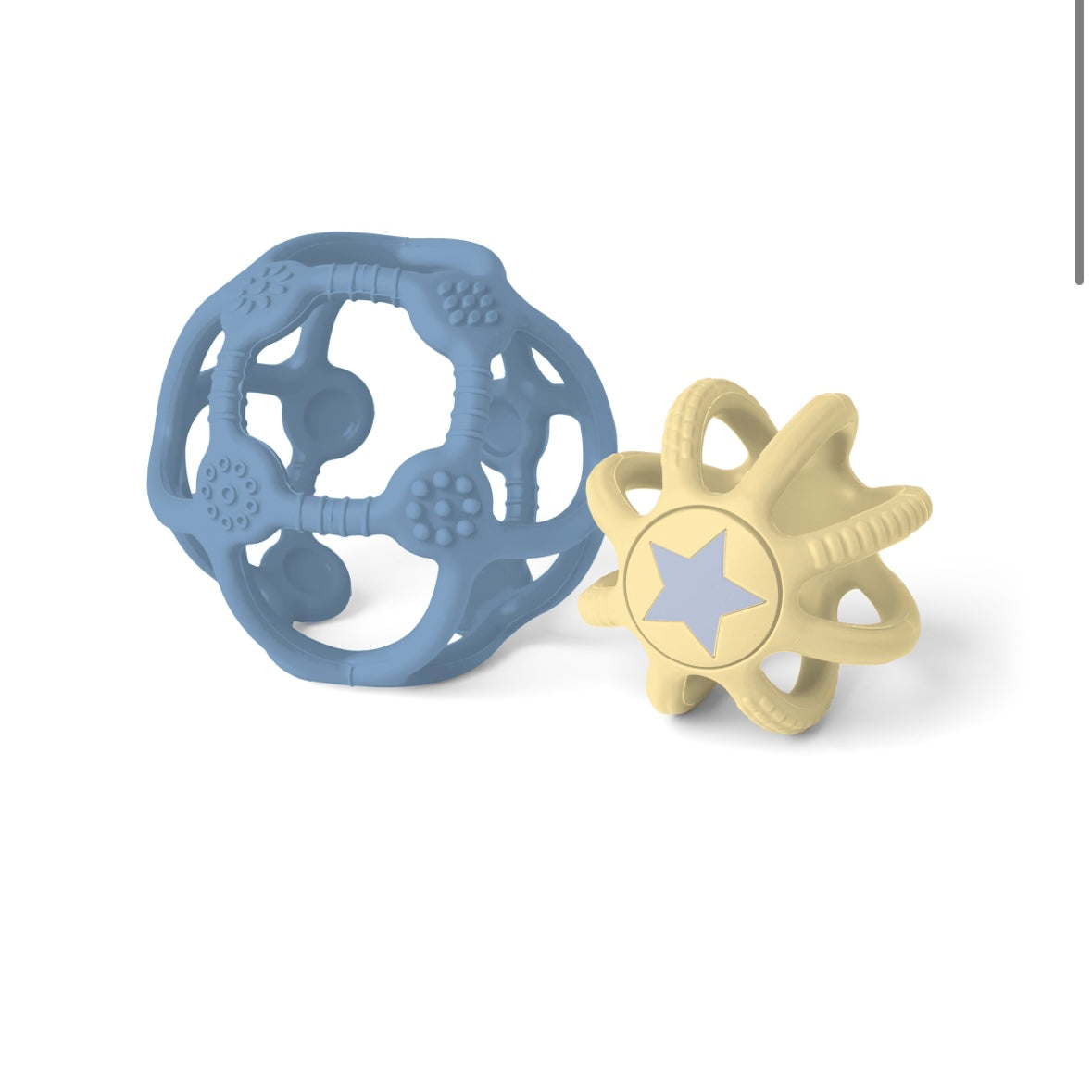 Little L – Set van 2 sensorische ballen – Blauw en geel