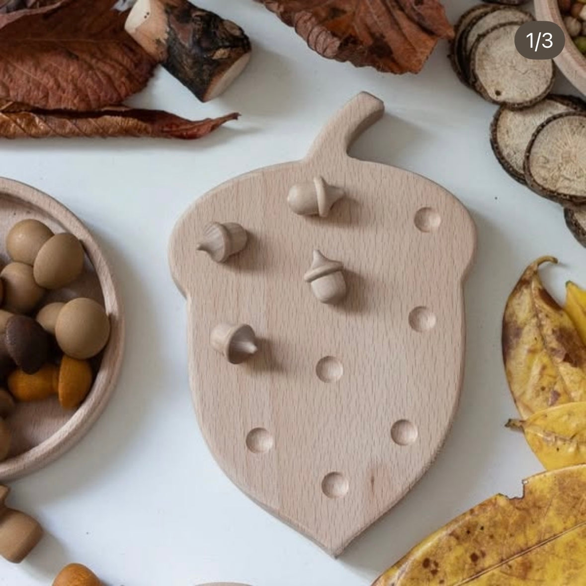 Herfst bord / fijne motoriek