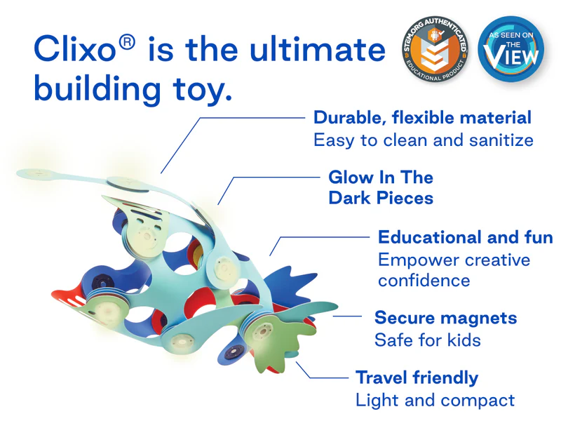 Clixo Ocean Pack | Glow in the Dark Magneetbouwset 6+