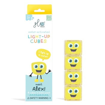 Glo Pals Light Up cubes |Geel - 4 stuks