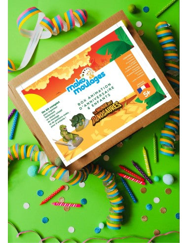 Mako Moulages - Verjaardagsbox voor 6 kinderen Dinosaurus