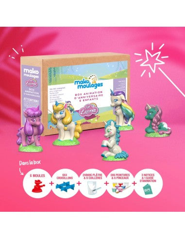 Mako Moulages - Verjaardagsbox voor 6 kinderen Eenhoorn
