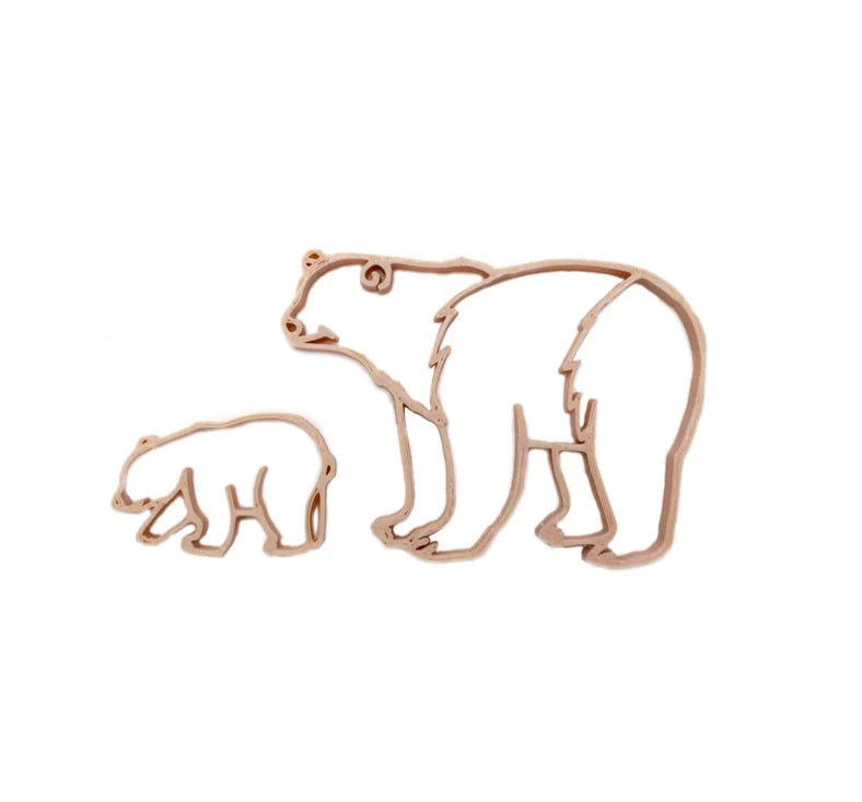 Grennn uitstekers ijsbeer en jong