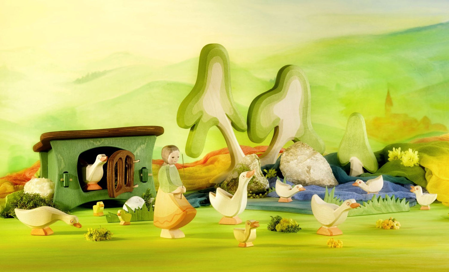 Ganzenkuiken | hoofd omhoog