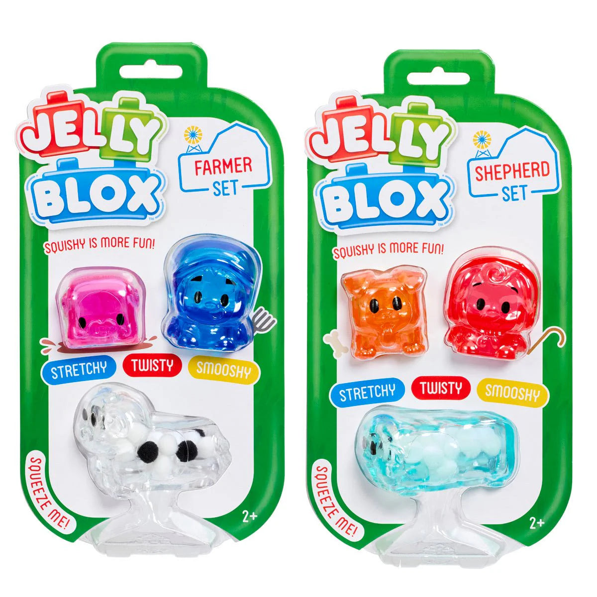 Jelly Blox - Sensorische blokken Farm Friends Assorti 3st - Goliath