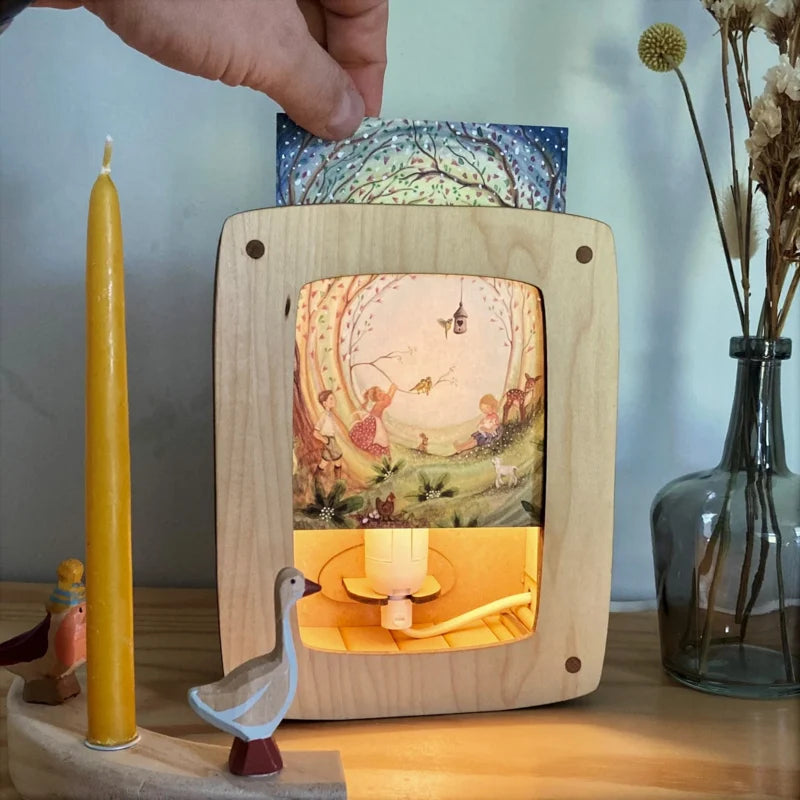 Kaartenlampje Esdoorn | Luxe versie