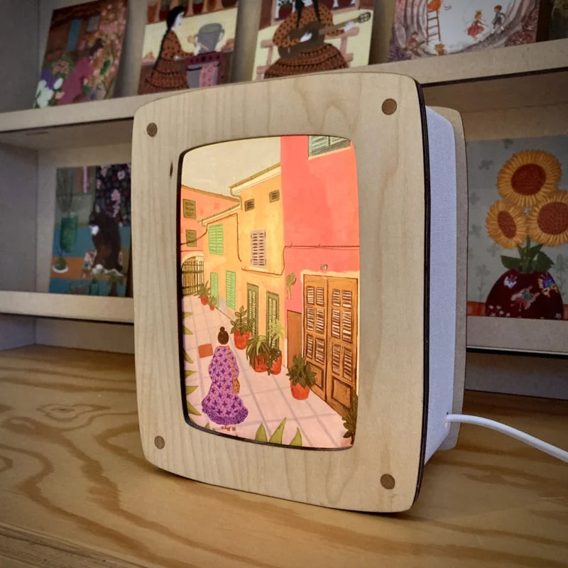 Kaartenlampje Esdoorn | Luxe versie