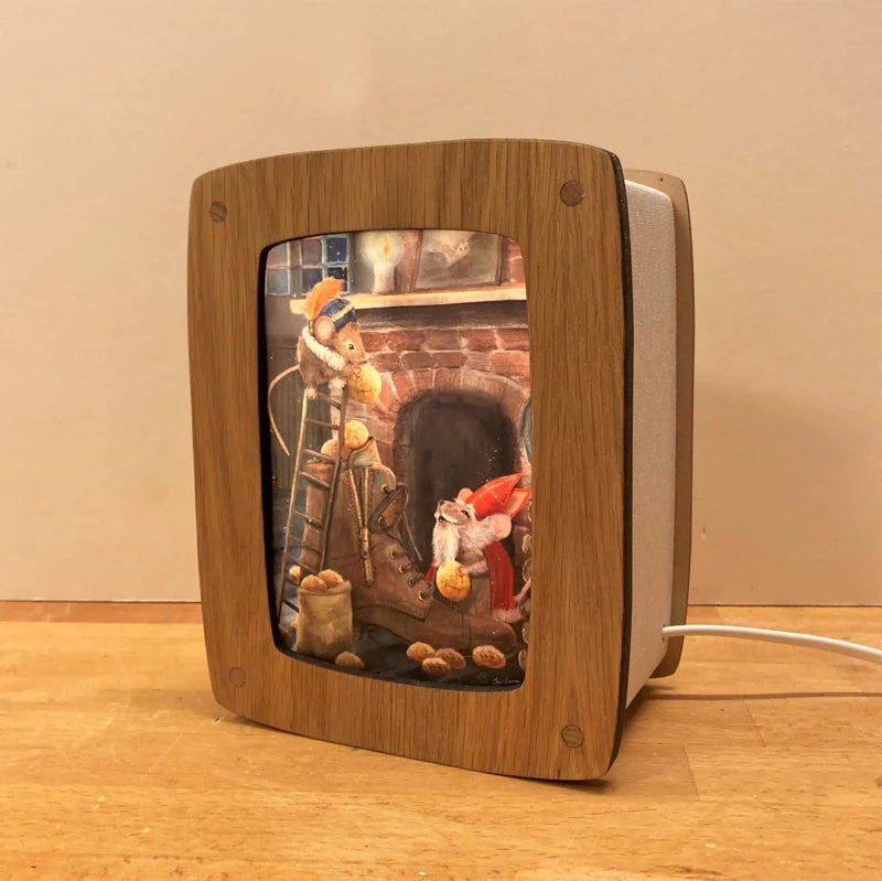 Kaartenlampje Eikenhout | Luxe versie