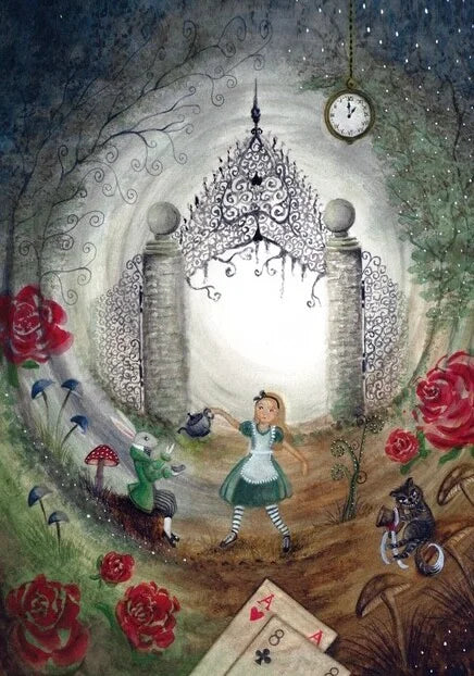 Alice in Wonderland | Bijdehansje ansichtkaart