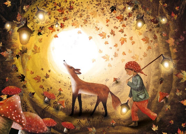 Glow in the Dark | Bijdehansje ansichtkaart