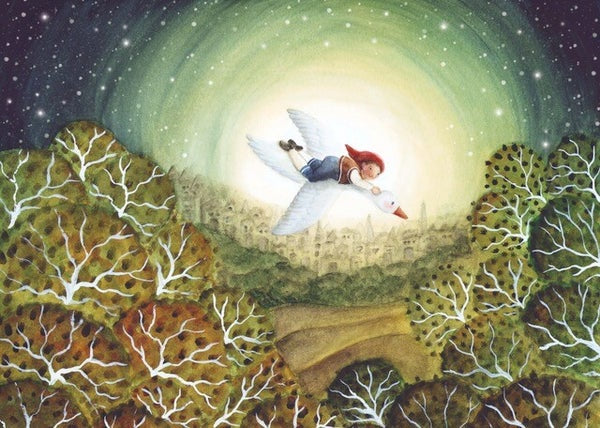 Nils Holgersson | Bijdehansje ansichtkaart