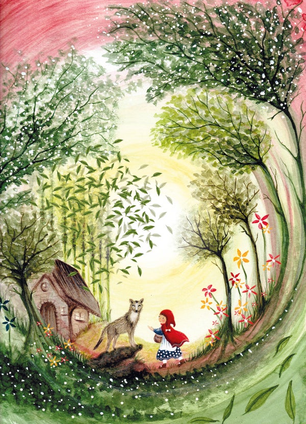 Little Red Riding Hood | Bijdehansje ansichtkaart