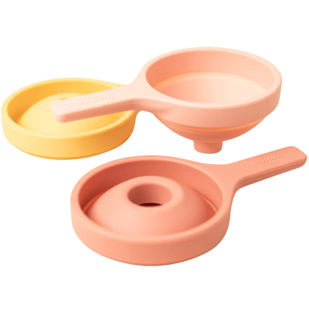 Inspire My Play – Inklapbare Trechters | Koraal/ Geel | 3 Stuks