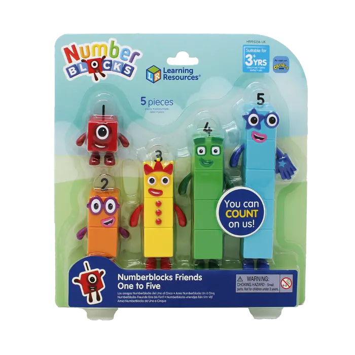 Numberblocks vriendjes 1 tot 5