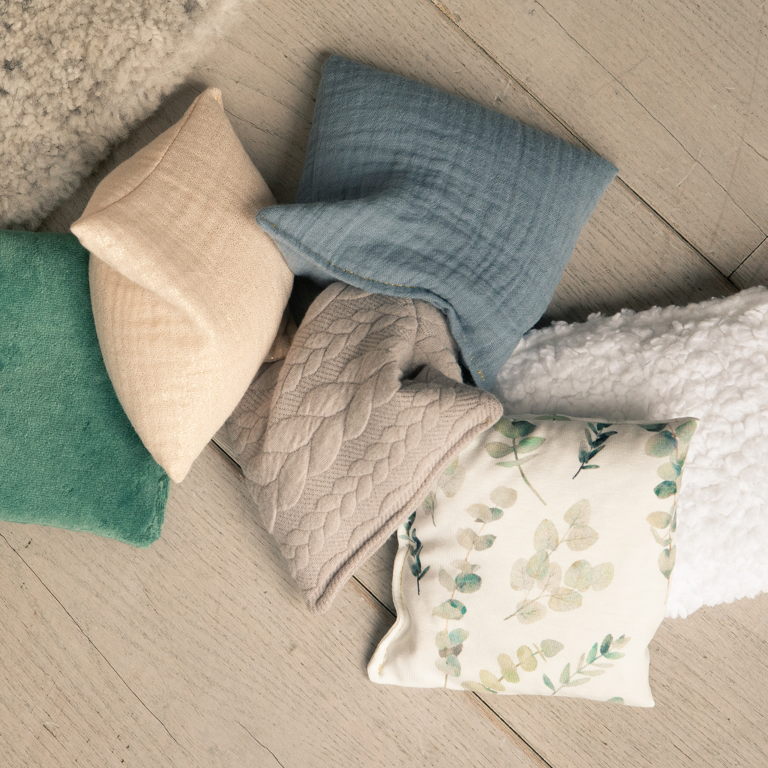 Sensorische pittenzakjes - Jeans - 6 stuks