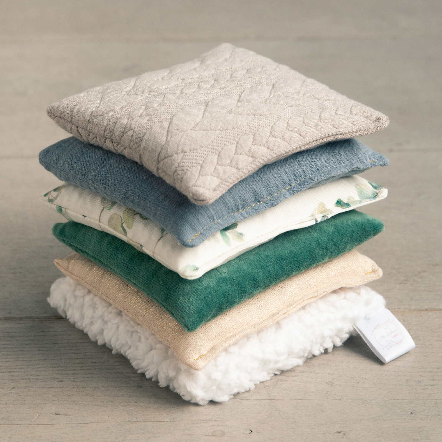 Sensorische pittenzakjes - Jeans - 6 stuks